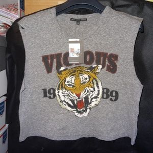 Truly Madly Deeply Vicious Tiger Cropped Tee